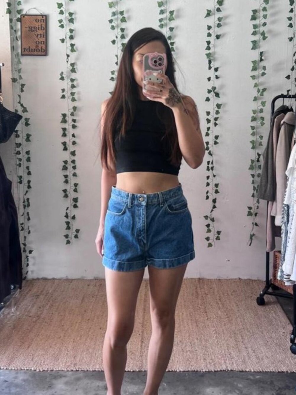 Vintage American Apparel medium wash high waist mom shorts size 30